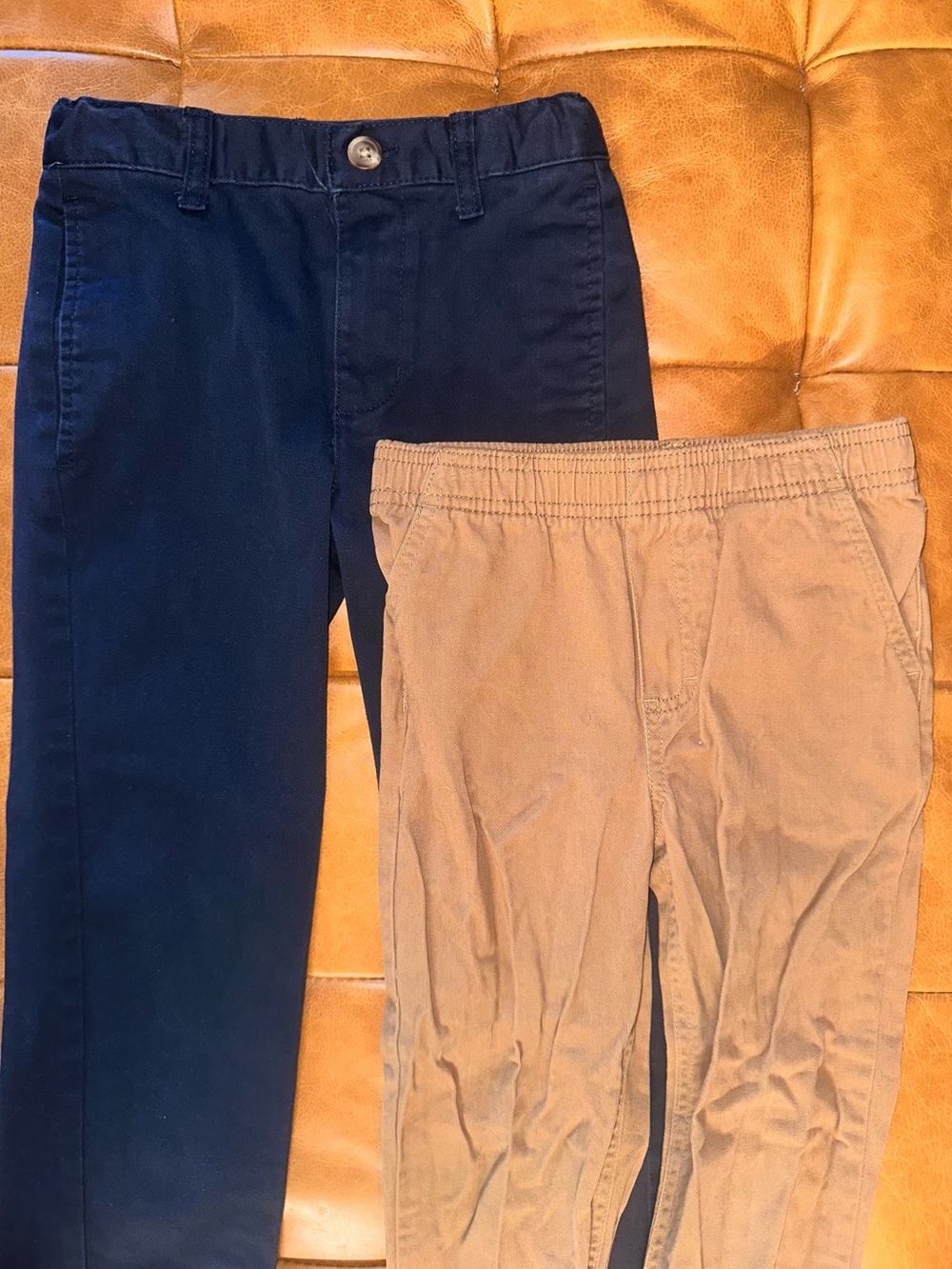 Cat & Jack Navy and CAT Khaki Pull-On Pants Bundle